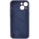 Чехол Silicone Case Full Camera Protective (AA) NO LOGO для Apple iPhone 15 (6.1") Темно-синий / Midnight blue фото 2