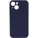 Чехол Silicone Case Full Camera Protective (AA) NO LOGO для Apple iPhone 15 (6.1") Темно-синий / Midnight blue фото 1