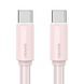 Дата кабель Usams US-SJ734 Bicolor Charging YR Ser. Type-C to Type-C 60W (1m) Pink