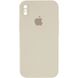 Уцінка Чохол Silicone Case Square Full Camera Protective (AA) для Apple iPhone XS / X (5.8") Дефект упаковки / Бежевий / Antigue White