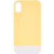Чехол TPU+PC Bichromatic для Apple iPhone XR (6.1") Creamy-yellow / White фото 1
