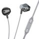 Стерео Наушники Hoco M125 Smart metal universal (3.5mm/1.2m) Metal gray фото 2