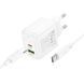 СЗУ Hoco CS55A Surplus PD30W+QC3.0 (1USB-A/1C) + кабель Type-C to Type-C White фото 2