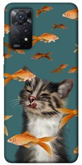 Чехол itsPrint Cat with fish для Xiaomi Redmi Note 11 Pro 4G/5G
