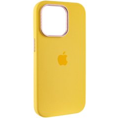 Уценка Чехол Silicone Case Metal Buttons (AA) для Apple iPhone 14 Pro Max (6.7") Дефект упаковки / Желтый / Sunglow
