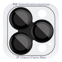 Защитное стекло Metal Classic на камеру (в упак.) для Apple iPhone 15 Pro (6.1") / 15 Pro Max (6.7") Черный / Midnight