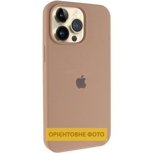 Чехол Silicone Case (AA) Logo with MagSafe для Apple iPhone 17 Air (6.5") Бежевый / Desert Gold