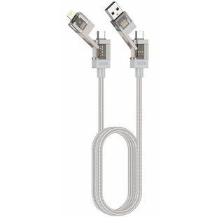 Дата кабель Amaya ACD-390 4in1 Type-C to Lightning/Type-C to USB 240W (1m) Biege