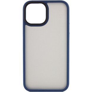 TPU+PC чехол Metal Buttons для Apple iPhone 13 (6.1") Синий / Navy Blue