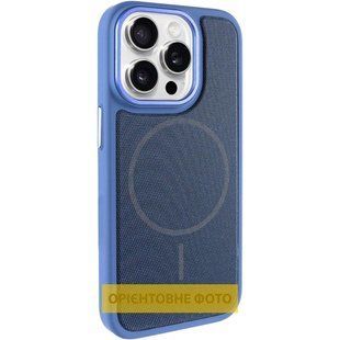 Уценка Чехол PC Textile Hybrid with Magnetic Fit для Apple iPhone 15 (6.1") Поврежденная упаковка / Blue