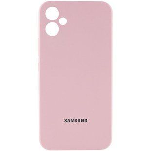 Чехол Silicone Cover Lakshmi Full Camera (AAA) with Logo для Samsung Galaxy A07 Розовый / Pink Sand