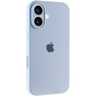 Чехол Silicone Case Full Camera Protective (AA) для Apple iPhone 16 (6.1") Голубой / Sweet Blue