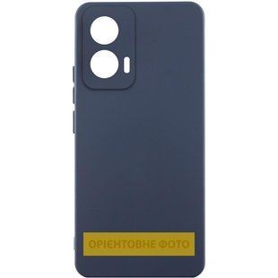 Чехол Silicone Cover Lakshmi Full Camera (AAA) для Motorola Moto G75 5G Темно-синий / Midnight blue