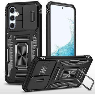 Ударопрочный чехол Camshield Army Ring для Samsung Galaxy S22 Черный / Black