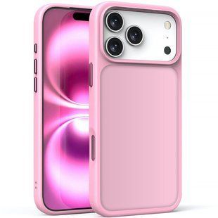TPU+PC чехол Metal Buttons для Apple iPhone 17 Pro (6.3") Розовый / Pink