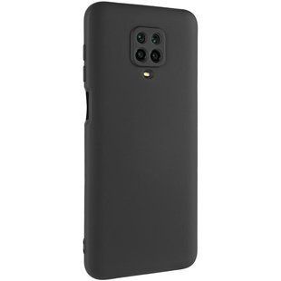 Чехол TPU GETMAN Liquid Silk Full Camera для Xiaomi Redmi Note 9s / Note 9 Pro / Note 9 Pro Max Черный / Black