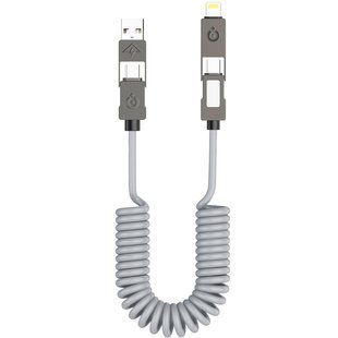 Уценка Дата кабель Amaya ACD-340 4in1 Type-C/USB to Lightning/Type-C 240W (2m) Поврежденная упаковка / Gray