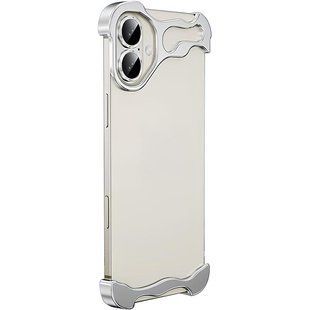 Чехол Minimalist Metal Bumper для Apple iPhone 17 (6.3") Silver