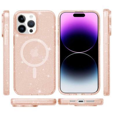 Чохол TPU Galaxy Sparkle Magnetic Fit для Apple iPhone 14 Pro Max (6.7") Gold+Glitter