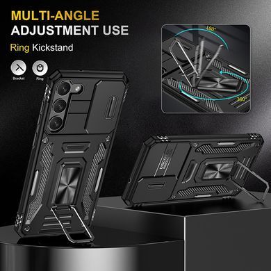 Ударопрочный чехол Camshield Army Ring для Samsung Galaxy S21 FE Черный / Black