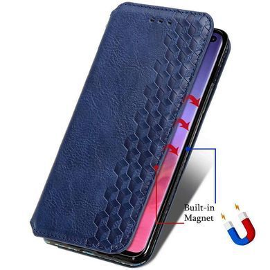 Шкіряний чохол книжка GETMAN Cubic (PU) для Samsung Galaxy A12 / M12 Синій