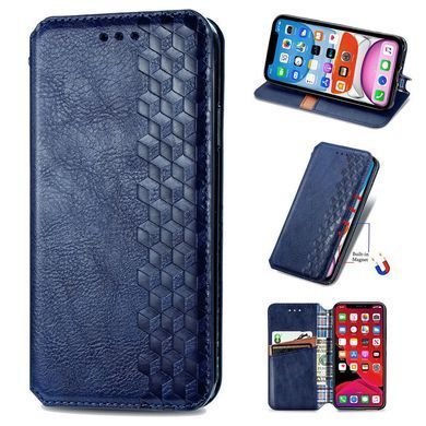 Шкіряний чохол книжка GETMAN Cubic (PU) для Samsung Galaxy A12 / M12 Синій
