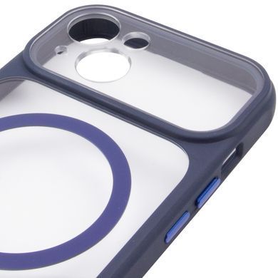 Чохол TPU+PC GETMAN Moon Clear with MagSafe для Apple iPhone 15 (6.1") Blue