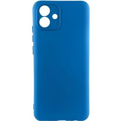 Чехол TPU GETMAN Liquid Silk Full Camera для Samsung Galaxy A08 / A07 4G Синий / Royal blue