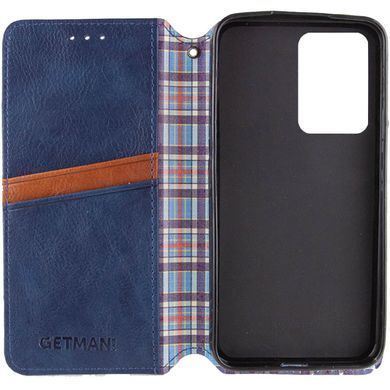 Шкіряний чохол-книжка GETMAN Cubic (PU) для Xiaomi 14T Pro Синій