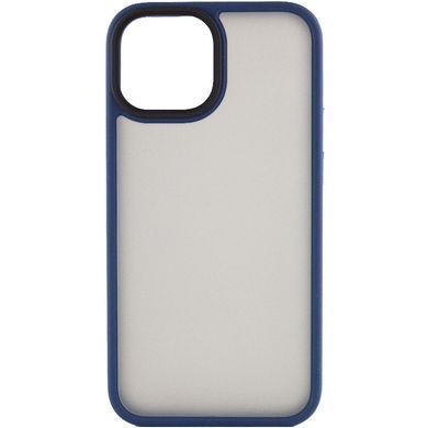 TPU+PC чехол Metal Buttons для Apple iPhone 13 (6.1") Синий / Navy Blue