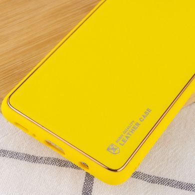 Кожаный чехол Xshield для Samsung Galaxy S24 Ultra Желтый / Yellow