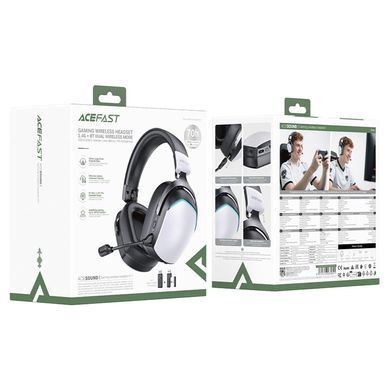 Уценка Накладные беспроводные наушники Acefast H11 Gaming Мятая упаковка / White
