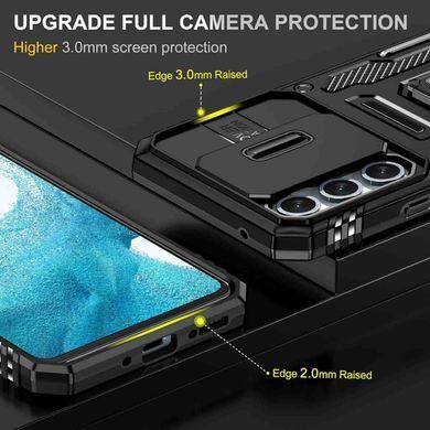 Ударопрочный чехол Camshield Army Ring для Samsung Galaxy S22 Черный / Black