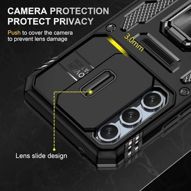 Ударопрочный чехол Camshield Army Ring для Samsung Galaxy S22 Черный / Black