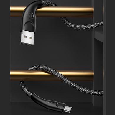 Дата кабель Usams US-SJ393 U41 Micro Braided Data and Charging Cable 1m Чорний