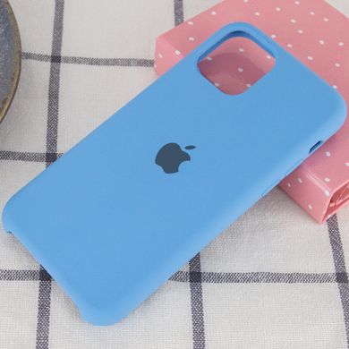 Чехол Silicone Case (AA) для Apple iPhone 11 Pro Max (6.5") Голубой / Cornflower