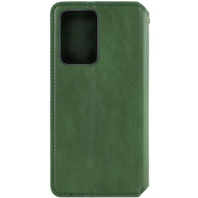 Кожаный чехол книжка GETMAN Cubic (PU) для Motorola Moto G24 / G04 Зеленый