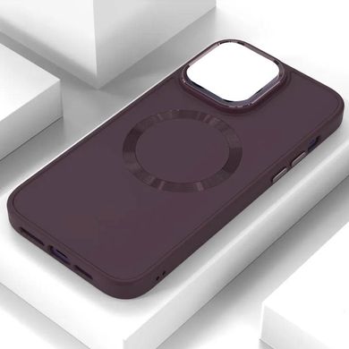 TPU чехол Bonbon Metal Style with MagSafe для Apple iPhone 15 (6.1") Бордовый / Plum