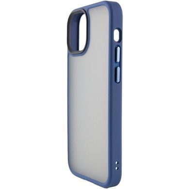 TPU+PC чехол Metal Buttons для Apple iPhone 13 (6.1") Синий / Navy Blue
