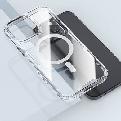 TPU чехол Nillkin Nature Pro Magnetic для Apple iPhone 16 Pro (6.3") Бесцветный (прозрачный)
