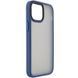 TPU+PC чехол Metal Buttons для Apple iPhone 13 (6.1") Синий / Navy Blue фото 2