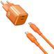 СЗУ WIWU G025 Cube PD45W (2USB-C) + кабель Type-C to Type-C Orange фото 1