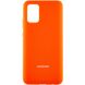 Чехол Silicone Cover Full Protective (AA) для Samsung Galaxy A02s Оранжевый / Neon Orange