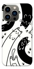 Чохол itsPrint Чорно-білі коти для Apple iPhone 13 Pro (6.1")