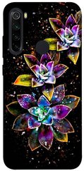 Чехол itsPrint Flowers on black для Xiaomi Redmi Note 8