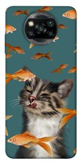 Чохол itsPrint Cat with fish для Xiaomi Poco X3 NFC / Poco X3 Pro