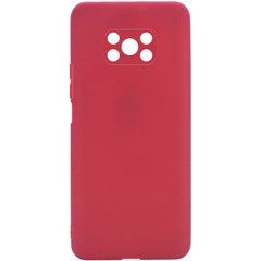 Силиконовый чехол Candy Full Camera для Xiaomi Poco X3 NFC / Poco X3 Pro Красный / Camellia
