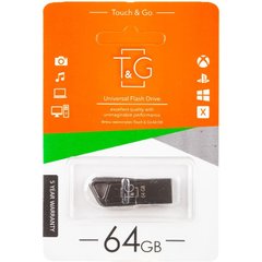 Флеш-драйв 3.0 USB Flash Drive T&G 114 Metal Series 64GB Черный