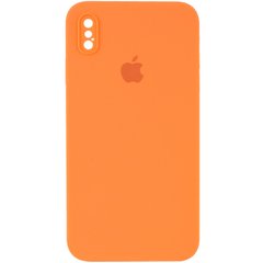 Чохол Silicone Case Square Full Camera Protective (AA) для Apple iPhone XS Max (6.5") Помаранчевий / Papaya
