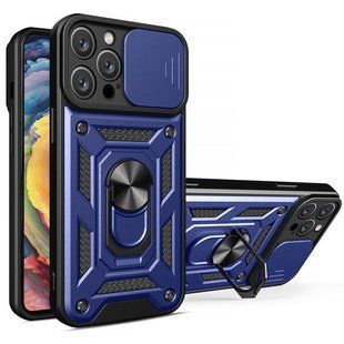 Чохол Ummi Camshield Serge Ring для Apple iPhone 12 Pro / 12 (6.1") Синій / Navy